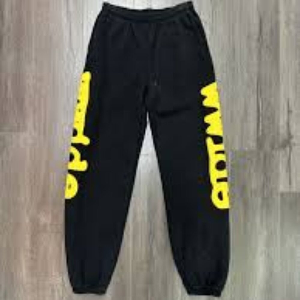 Spider Beluga Sweatpants Yellow on Black